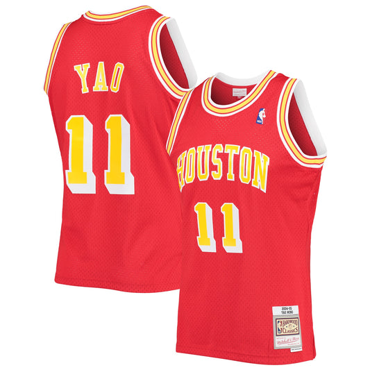 Yao Ming Houston Rockets Mitchell & Ness Hardwood Classics Swingman Jersey - Red