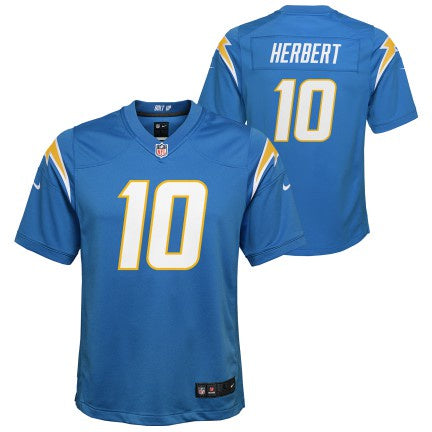 Youth Los Angeles Chargers Justin Herbert Powder Blue Game Jersey