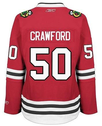 Womens Chicago Blackhawks Corey Crawford Reebok Home Replica Jersey