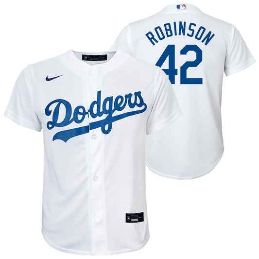 Youth Jackie Robinson Los Angeles Dodgers White Home Replica Player Jersey