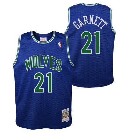 Youth Minnesota Timberwolves Kevin Garnett Mitchell & Ness Blue 1995-96 Hardwood Classics Swingman Jersey