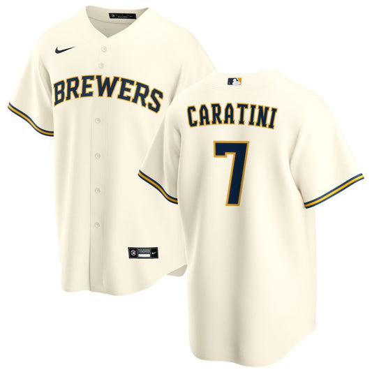 Victor Caratini Milwaukee Brewers Nike Youth Home Replica Jersey - Cream