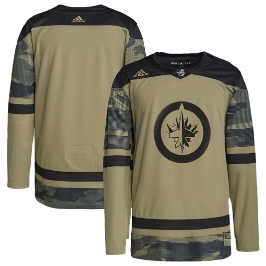 Winnipeg Jets adidas Logo Military Appreciation Team Authentic Practice Jersey - Camo