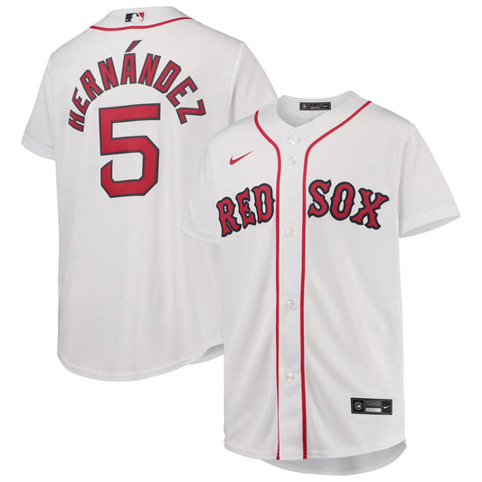 Youth Boston Red Sox Enrique Hernandez Home Player Jersey - White